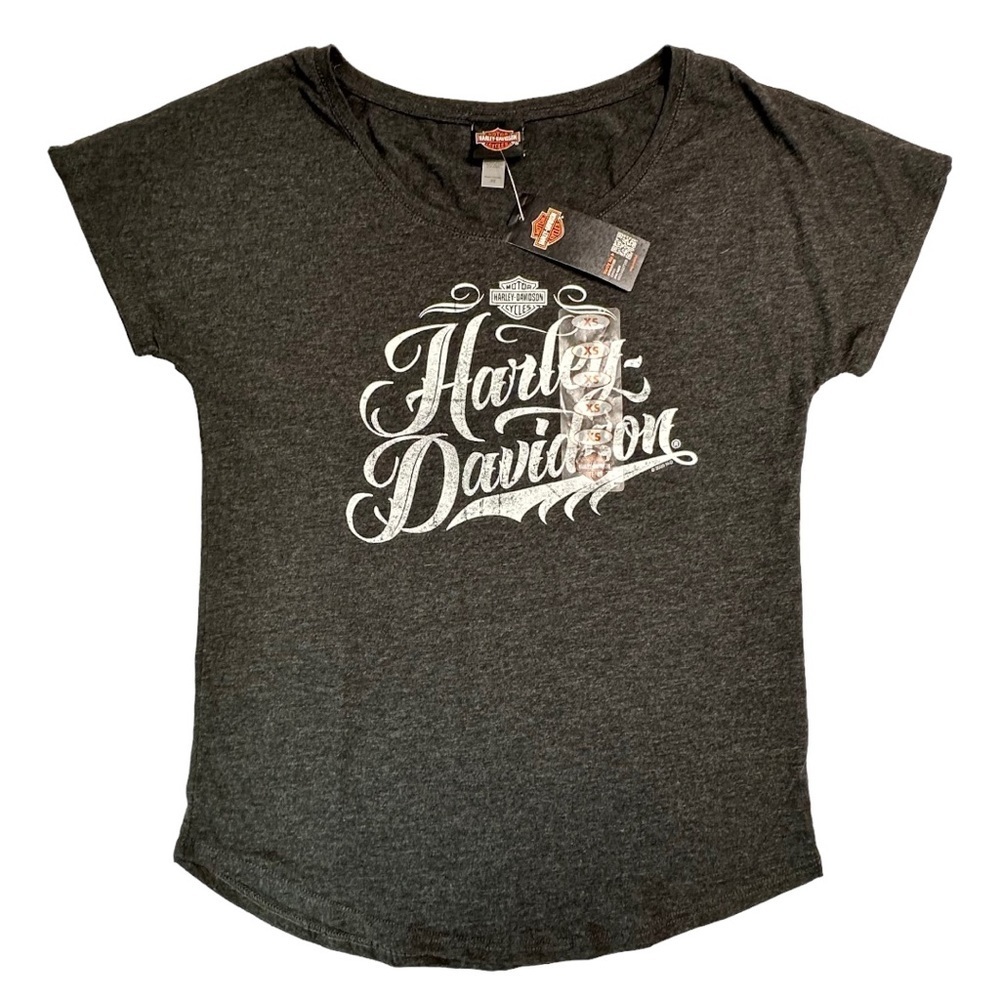 HARLEY Davidson Bar & Shield West Virginia Short Sleeve Tee Dark Gray Sz XS NWT